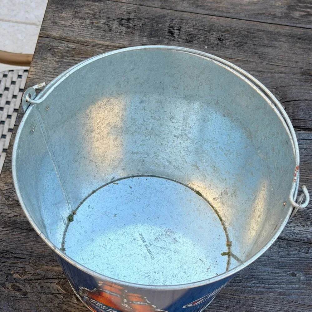 Official 2013 Bud Light NFL Sponsor Football Ice Bucket Metal Beer Pail - Used